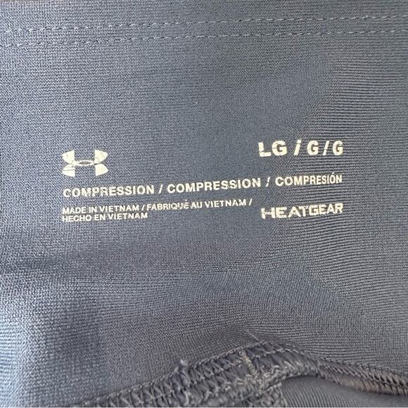 Under Armour Navy Blue Compression Athletic Leggings Women’s Large L Pockets EUC - Picture 5 of 7